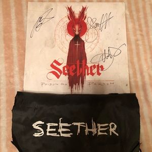 Seether Autographed Album w/ Gym Bag